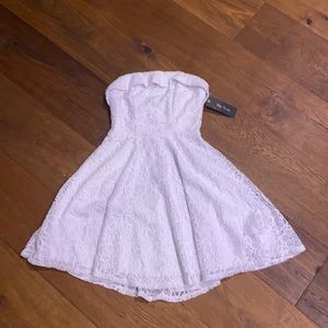 NWT City Studio white, strapless mini dress